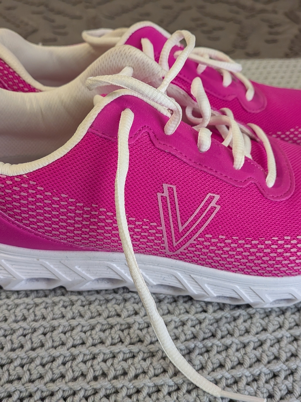 Vionic Bright Pink and White Athletic Sneakers